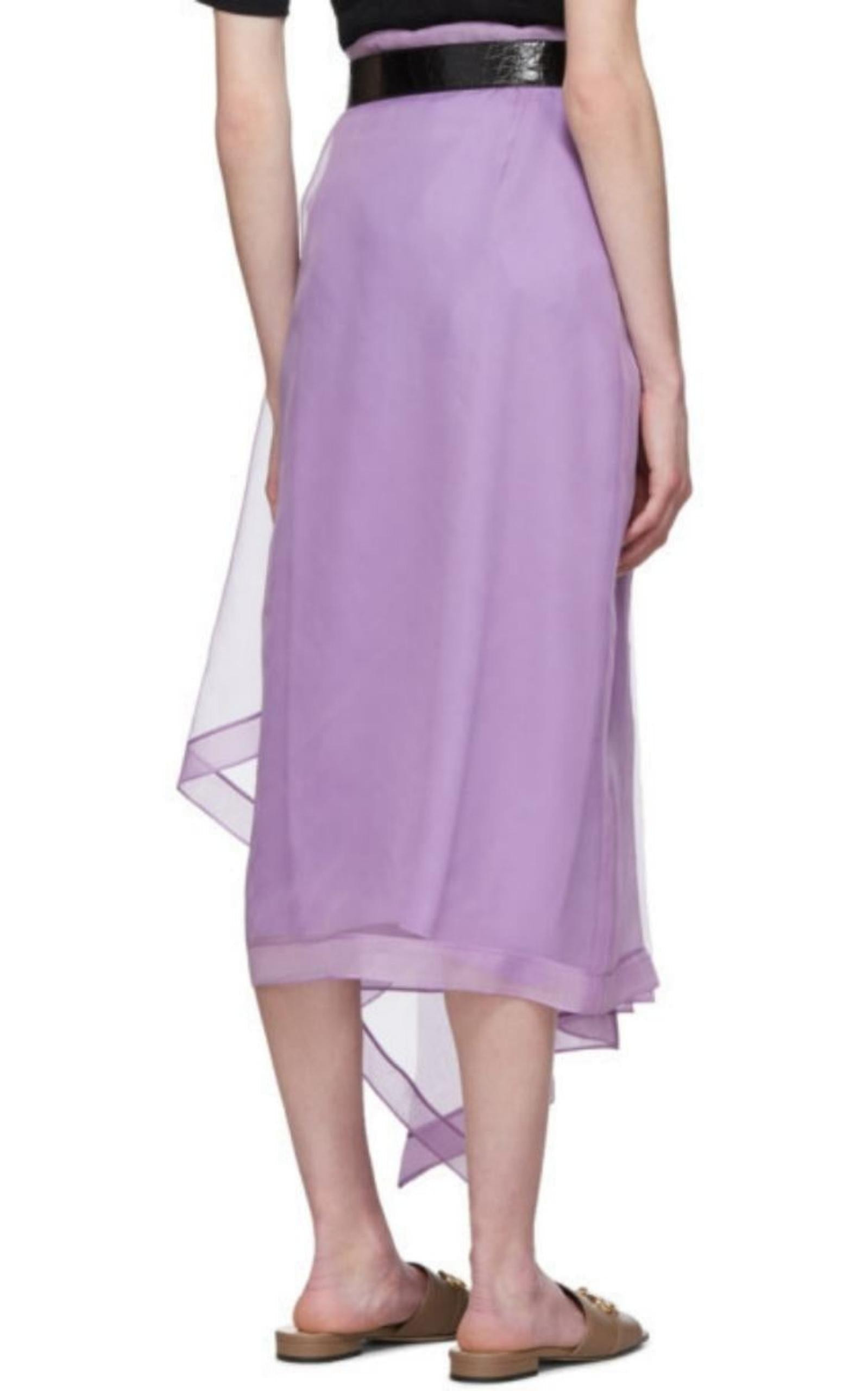 Purple Silk Organza Skirt - 5