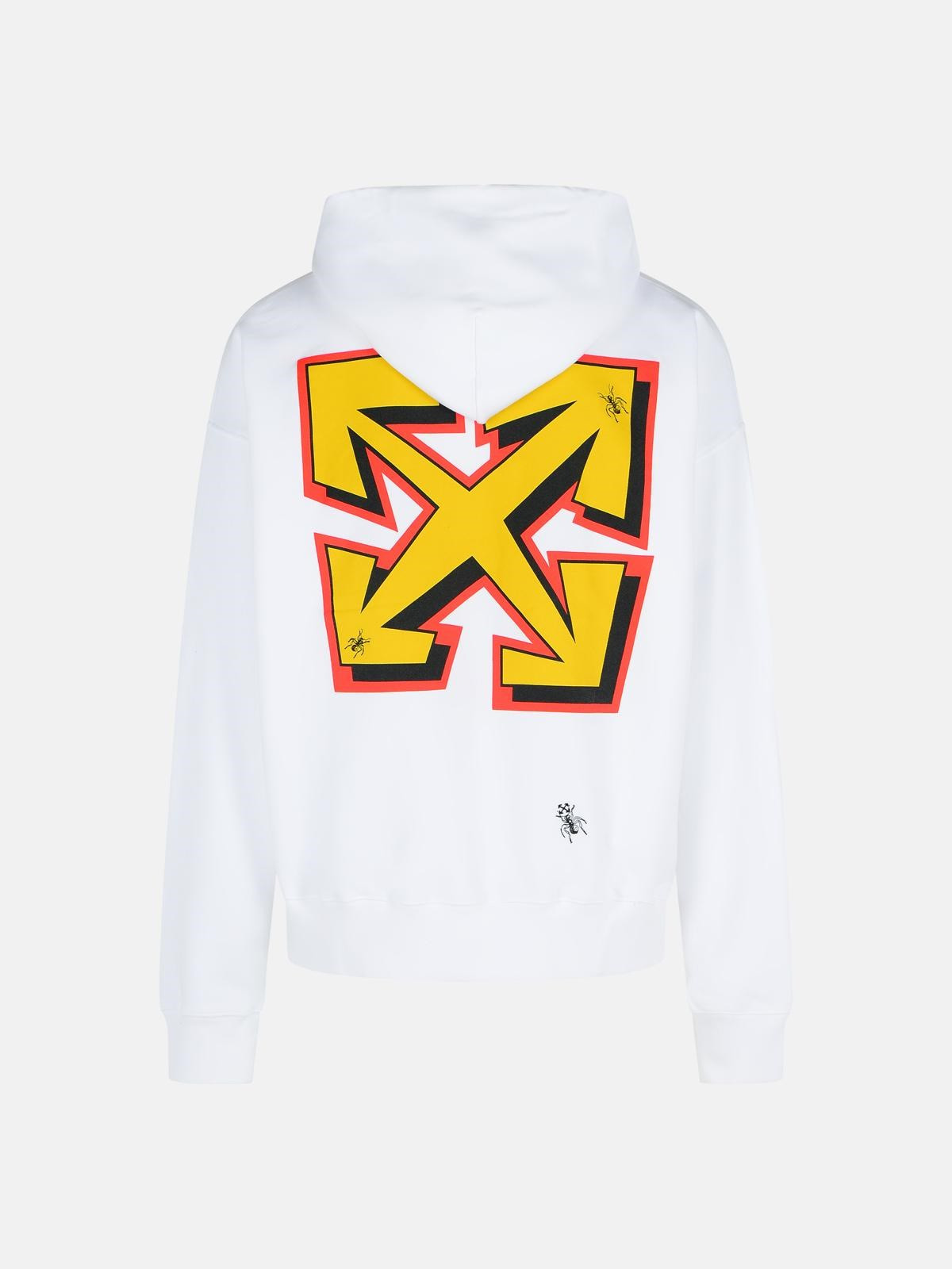 'ARROW' WHITE COTTON SWEATSHIRT - 3