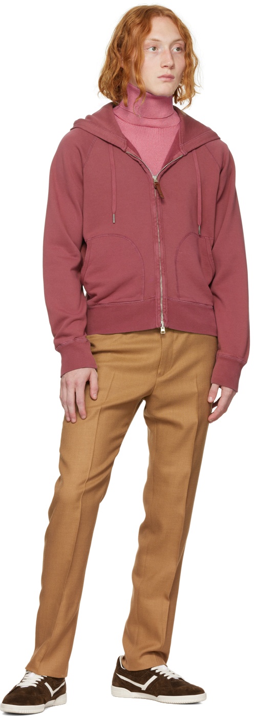 Burgundy Garment-Dyed Hoodie - 4