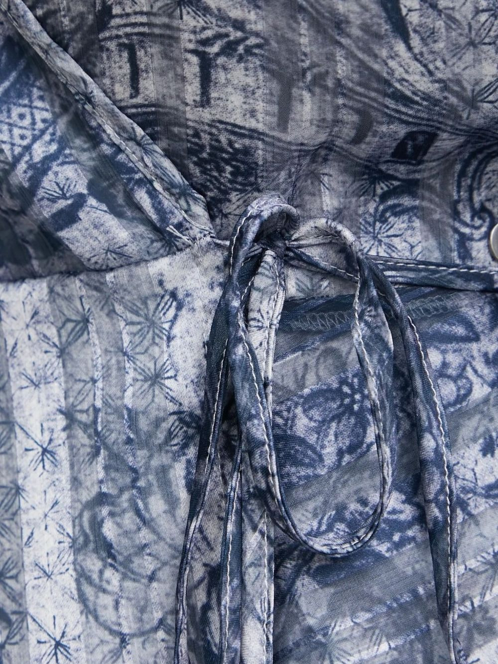 paisley-print wrap top - 4