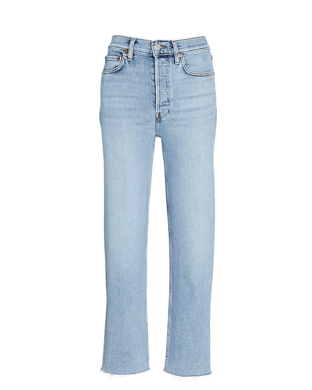 70s High-Rise Stove Pipe Jeans - 1