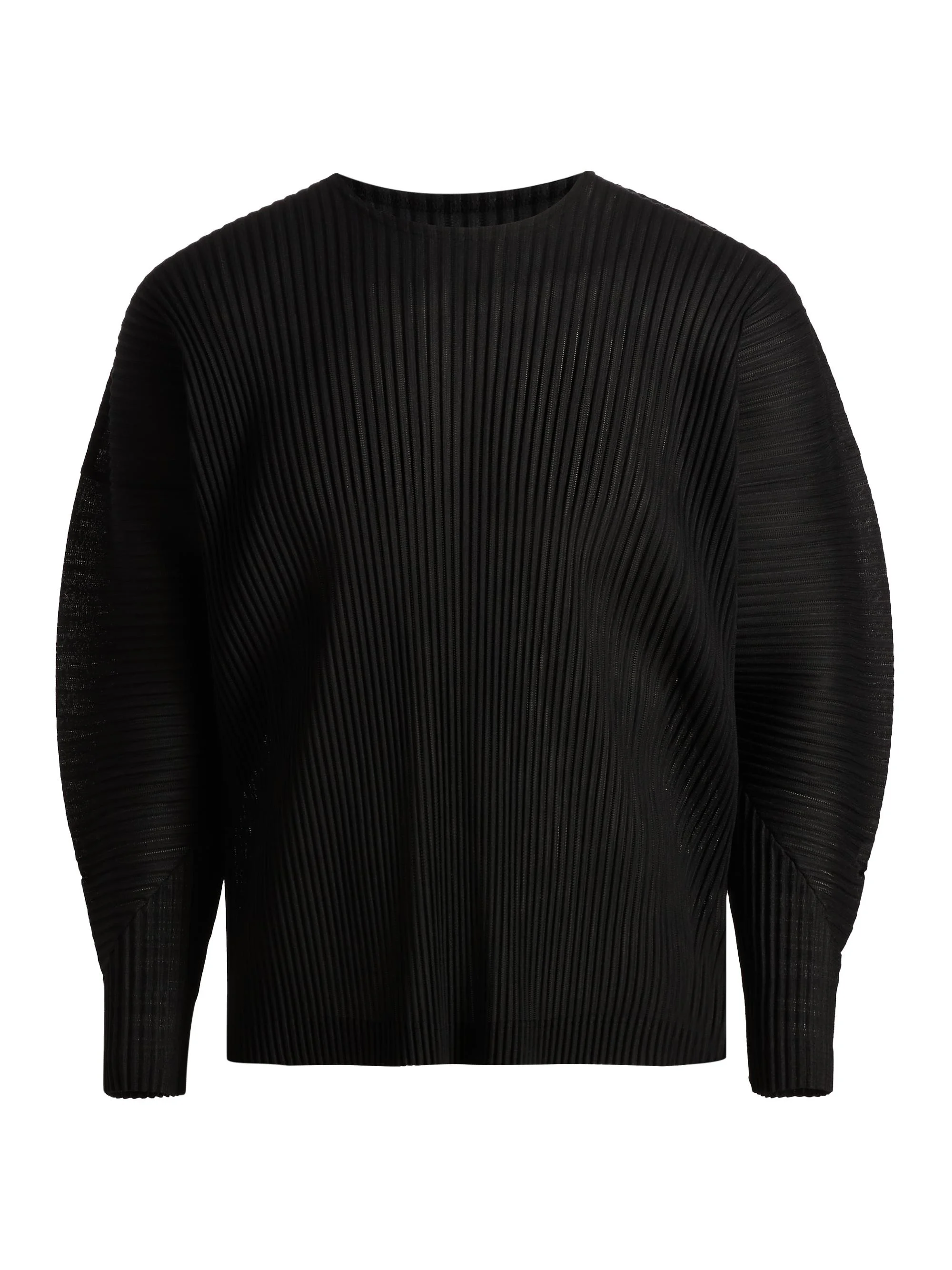 Men Agave Mesh Pleated Top - Black - 1