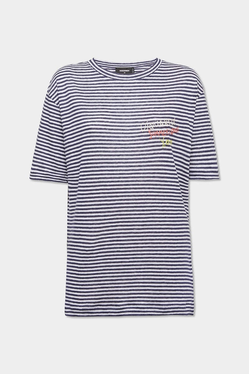SUMMER LOVERS BREEZY FIT STRIPED T-SHIRT 1