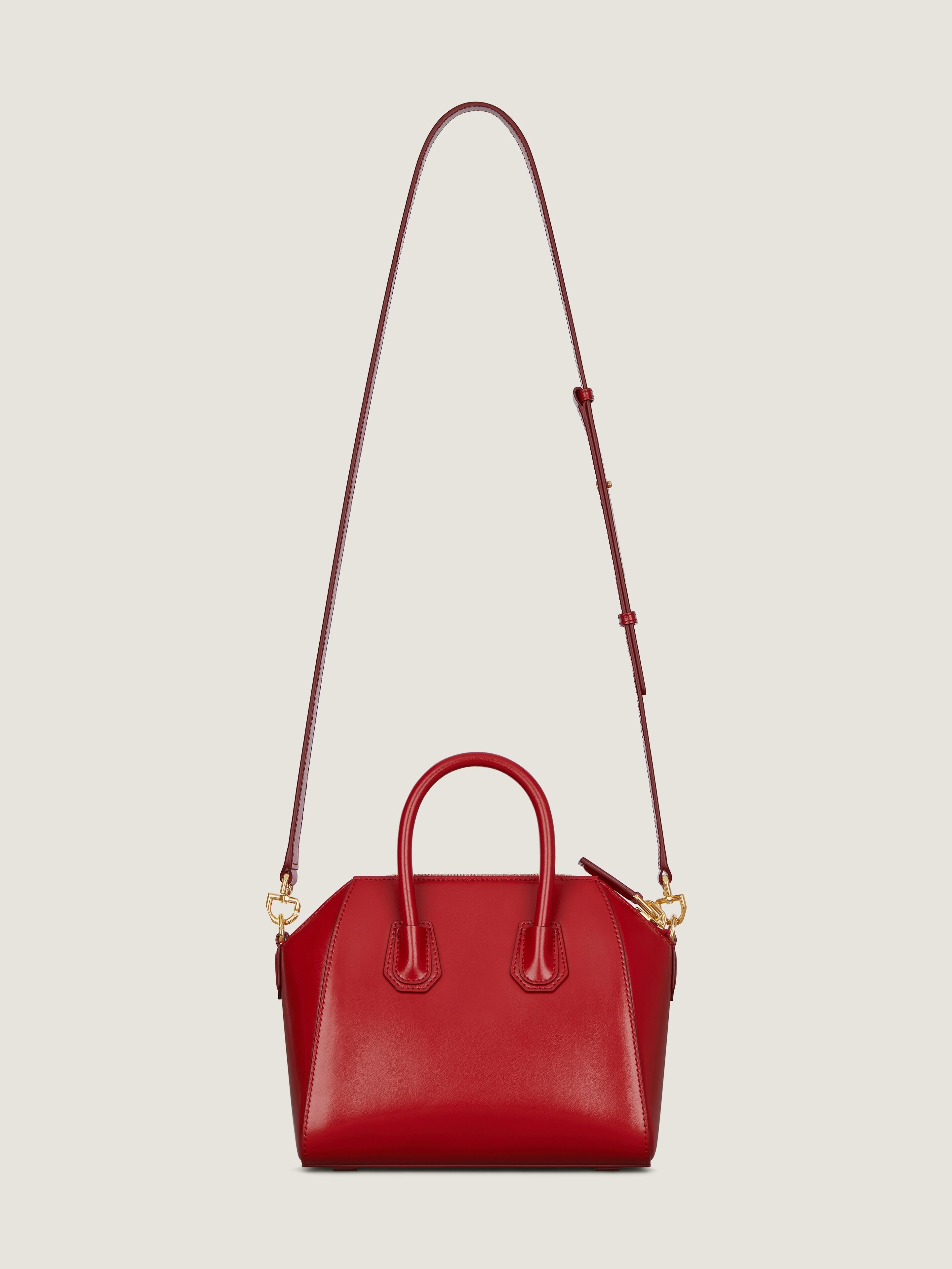 MINI ANTIGONA BAG IN BOX LEATHER - 3