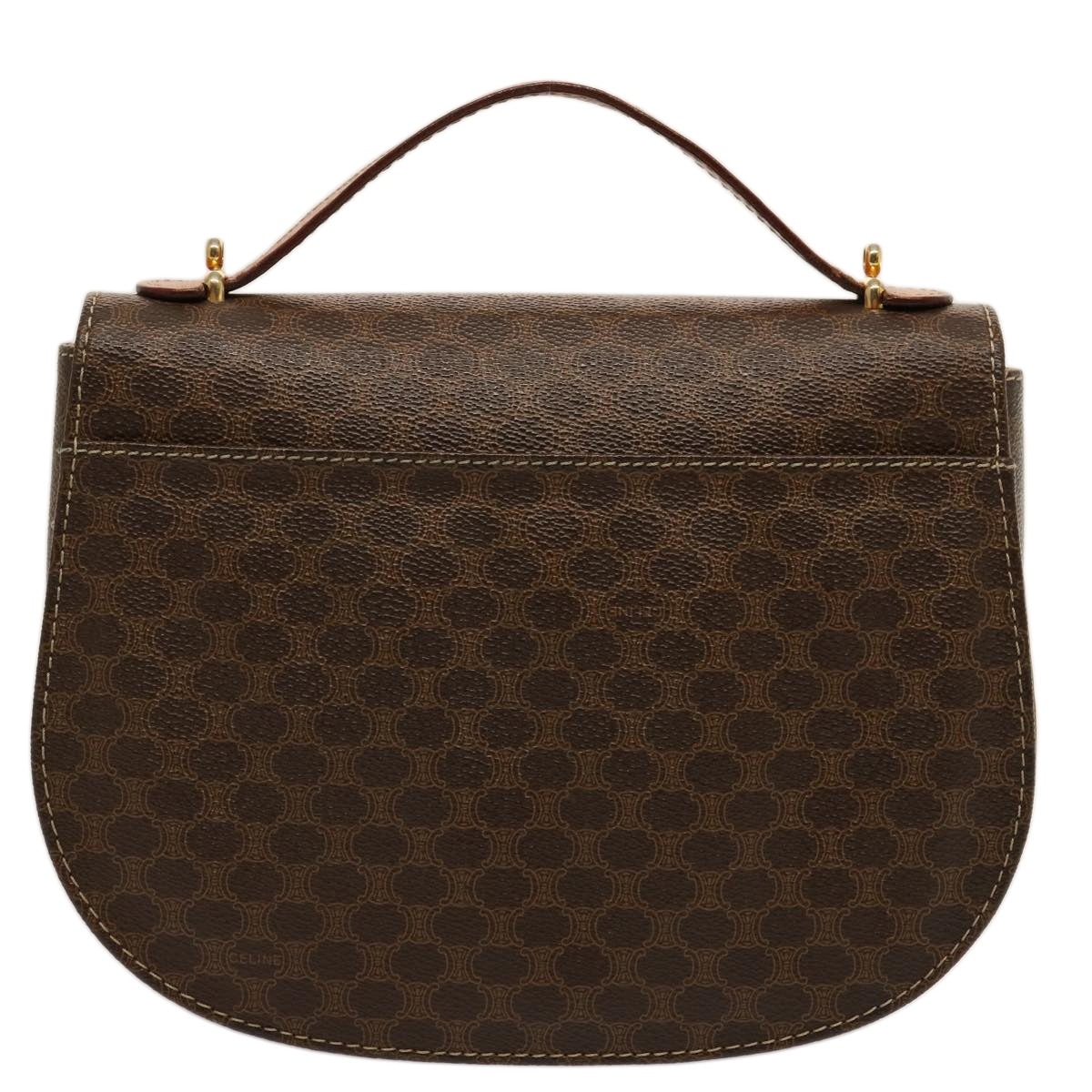CELINE Macadam Canvas Hand Bag Pvc Brown - 2