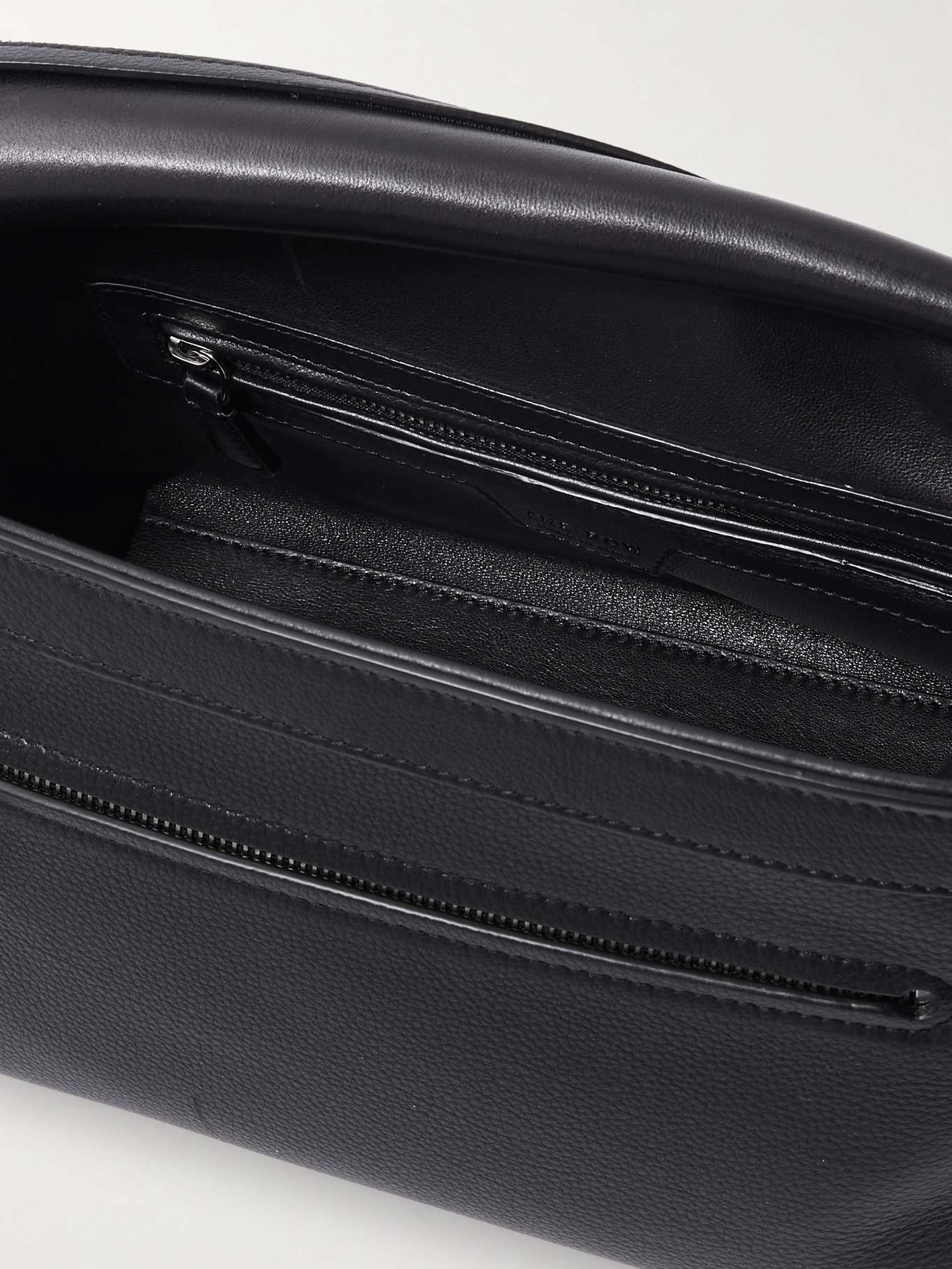 Terrasse textured-leather clutch Black - 5