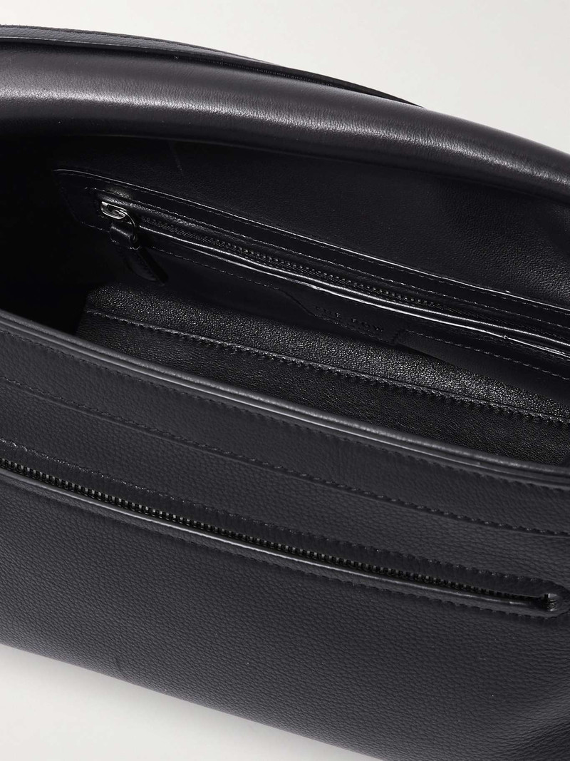 Terrasse textured-leather clutch Black 5