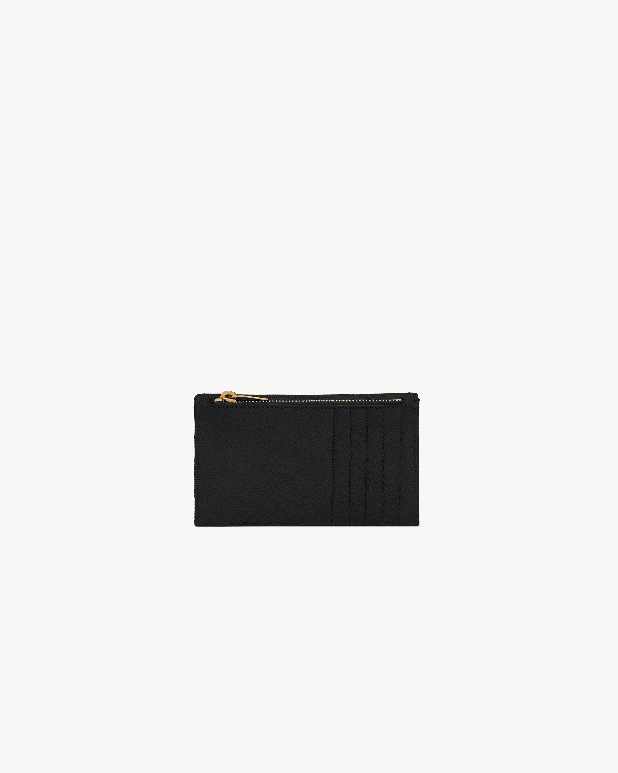 CASSANDRE MATELASSÉ FRAGMENTS FLAP CARD CASE IN GRAIN DE POUDRE LEATHER - 2