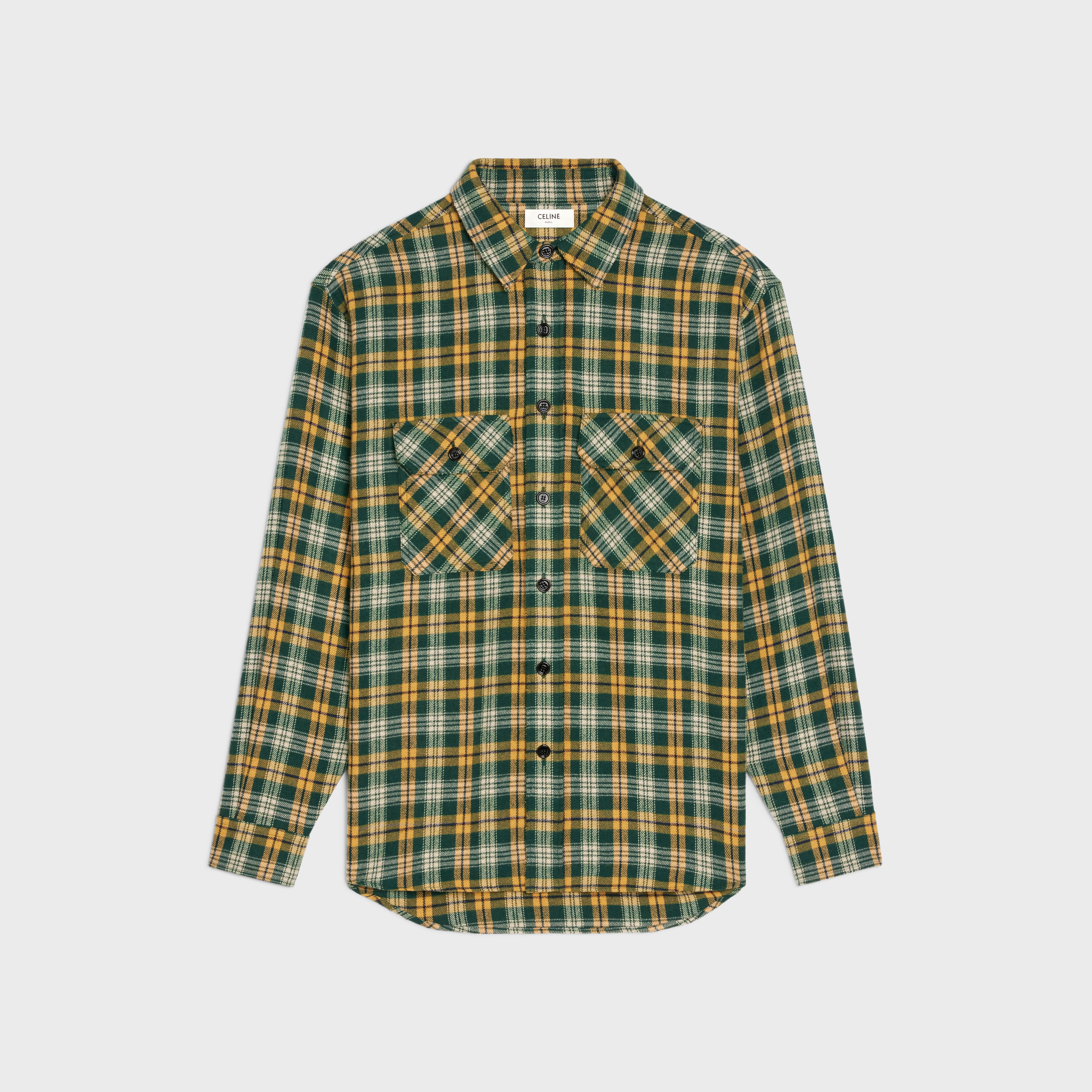 LOOSE SHIRT IN CHECKED WOOL - 1