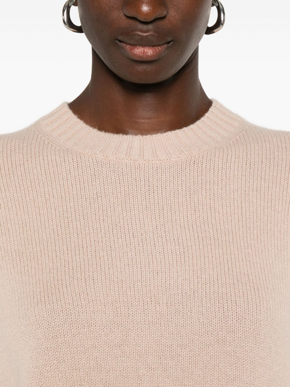 round-neck cashmere sweater - 5