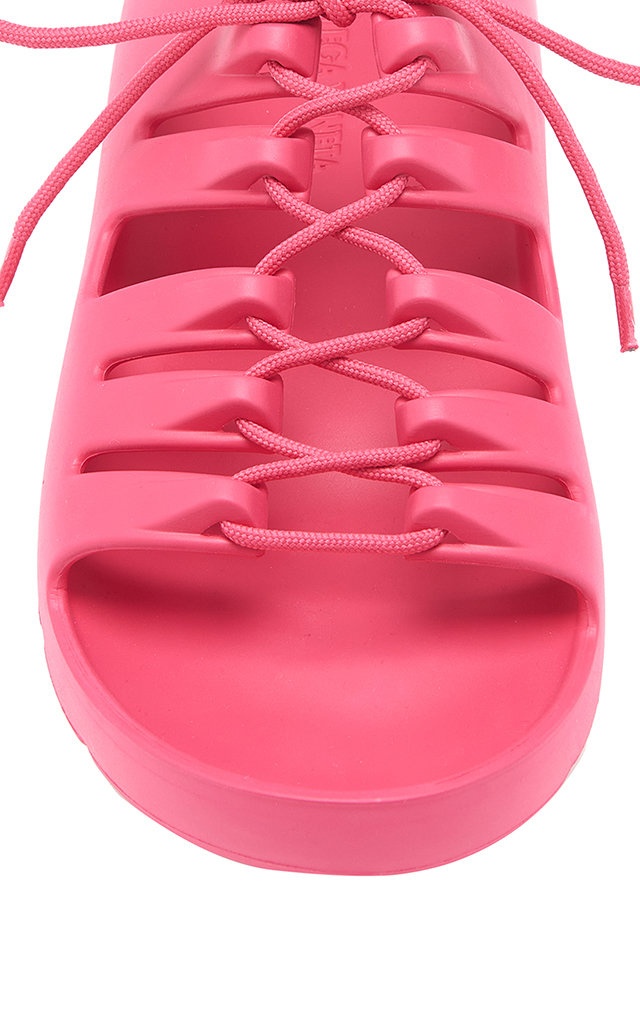 Jelly Lace-Up Rubber Sandals pink - 6