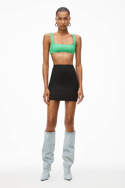 Alexander Wang BONDED SEAM MINI SKIRT IN STRETCH KNIT outlook