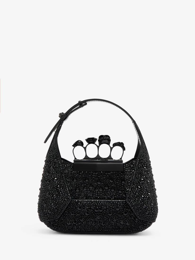 Women's The Jewelled Hobo Mini Bag in Black - 1