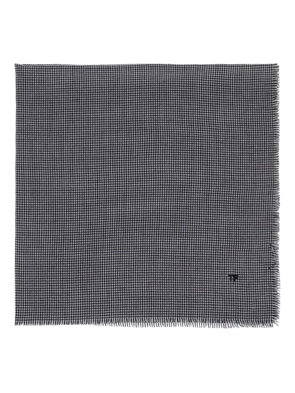 houndstooth wool scarf - 1