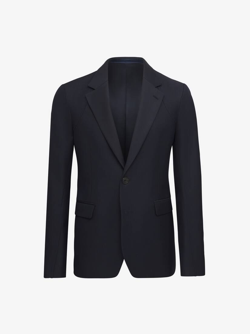 Men's Single-breasted Jacket in Navy - 1