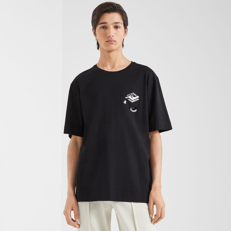 FENDI Black jersey T-shirt outlook