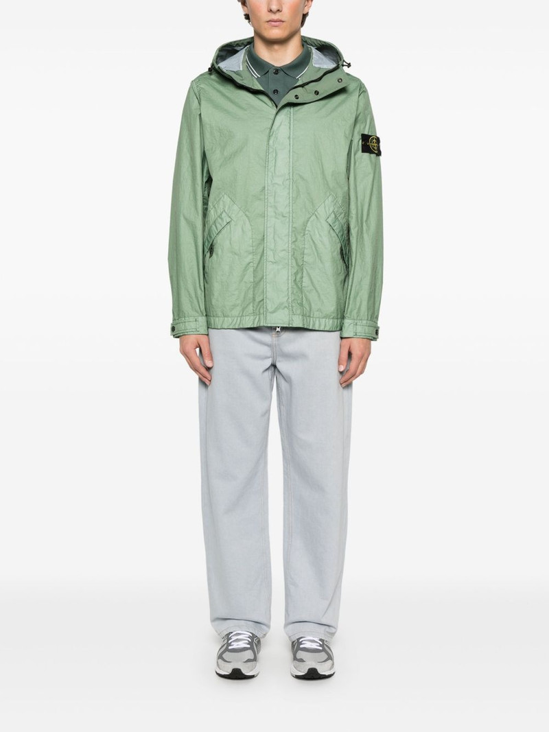 Stone Island crinkled-finish coat outlook