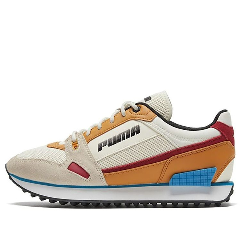 (WMNS) PUMA Mile Rider Rf Khaki/Yellow/White Low sneakers 375836-01 - 1
