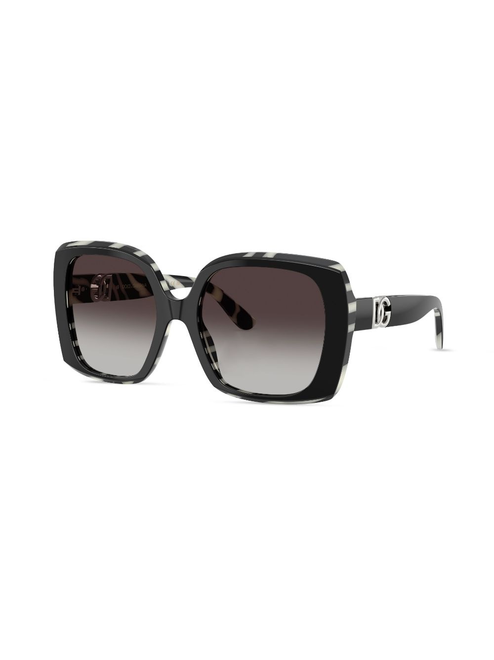 zebra-print square-frame sunglasses - 2