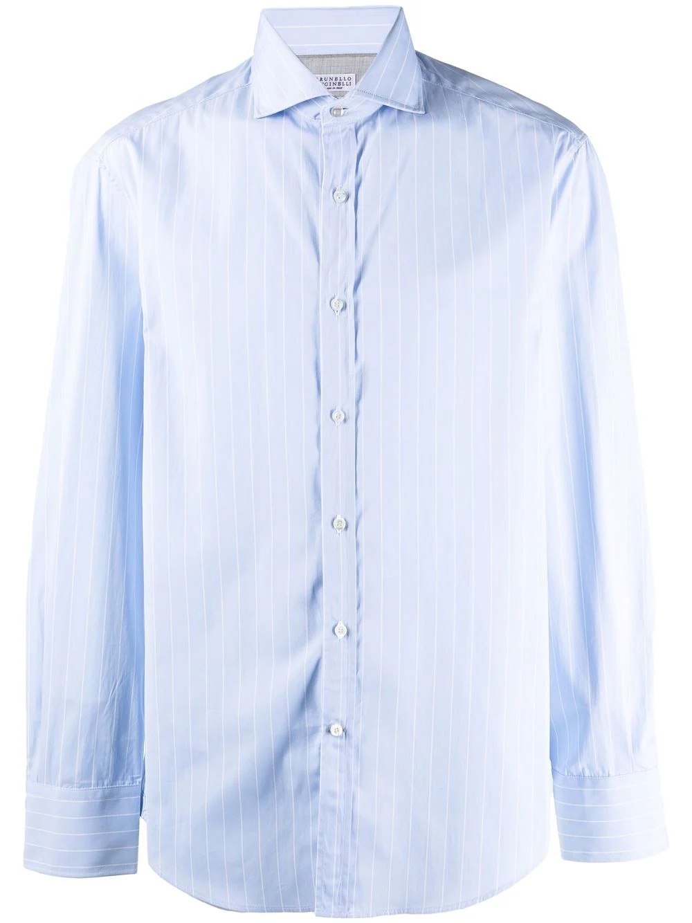 stripe-print cotton shirt - 1