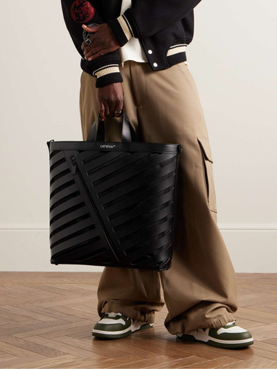 Off-White Cutout Leather Tote Bag outlook