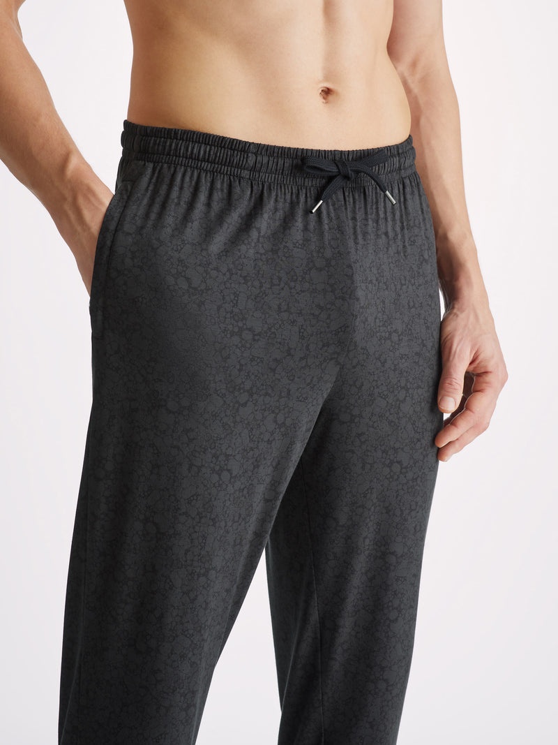 Men's Track Pants London 10 Micro Modal Black - 2