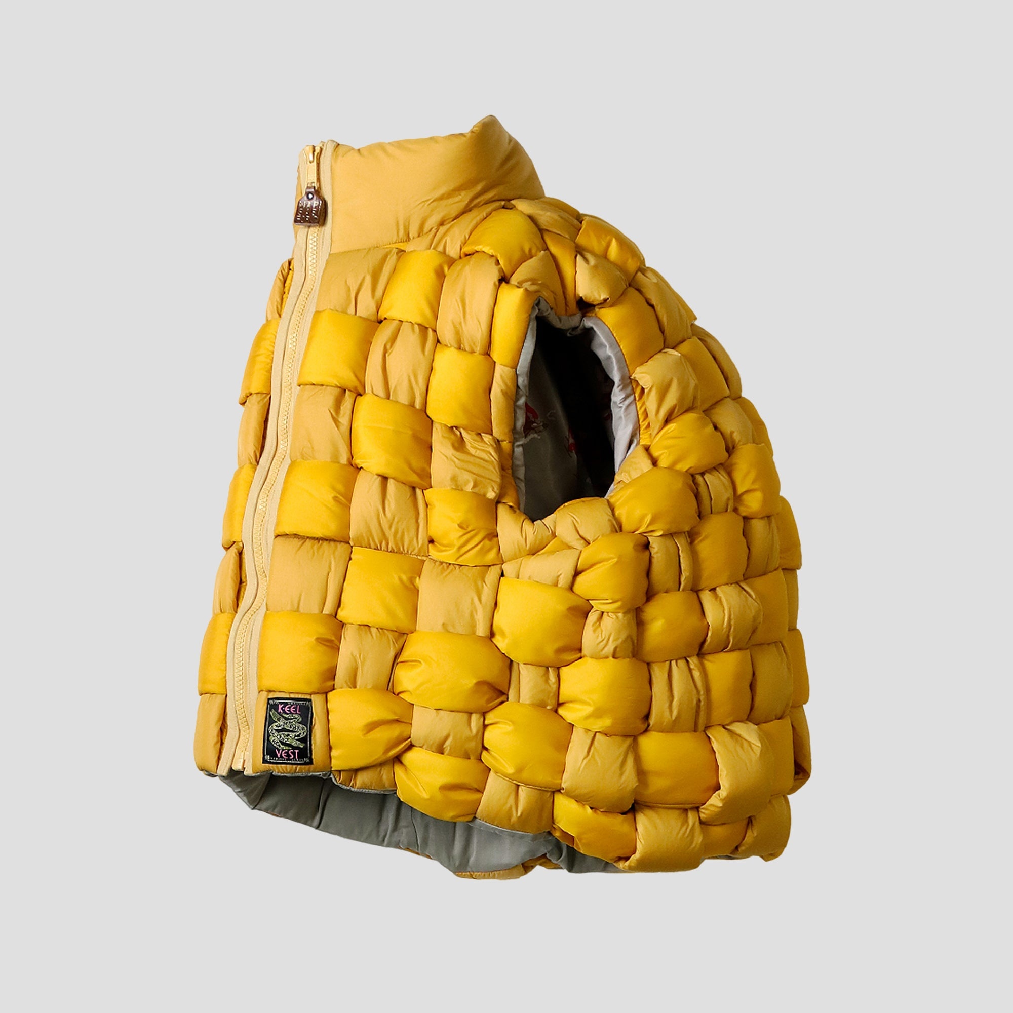 RIP STOP NYLON KEEL-WEAVING VEST - YELLOW - 2