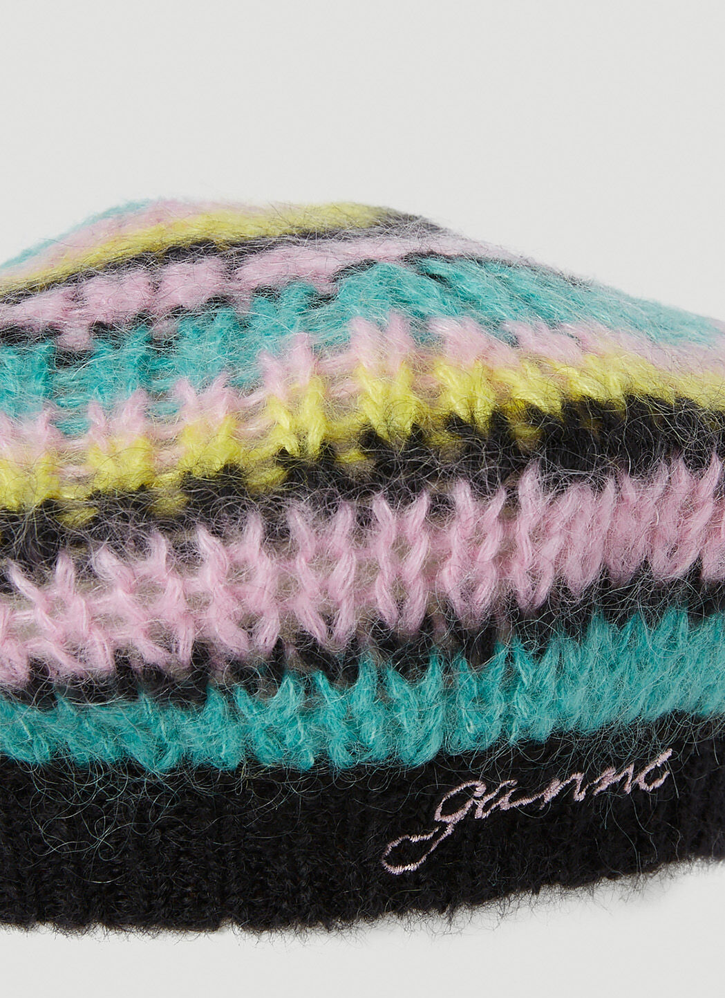 Striped Mohair Beret - 4