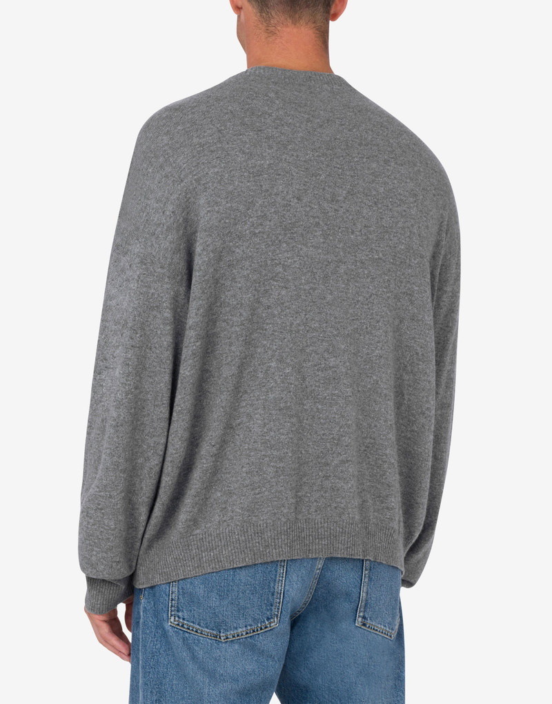 Moschino WOOL AND CASHMERE PULLOVER LAUREL CROWN EMBROIDERY outlook