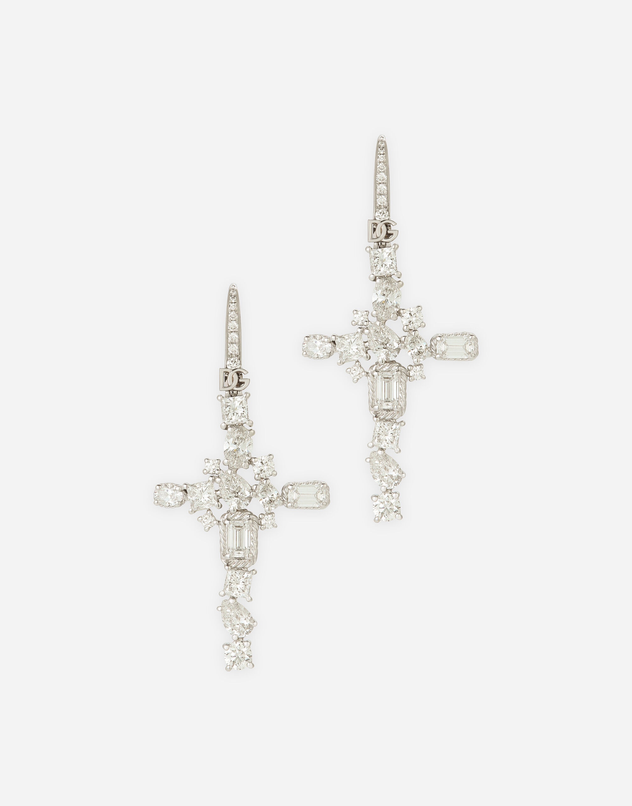 Easy Diamond earrings in white gold 18Kt diamonds - 1