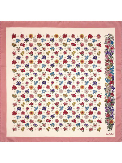 GUCCI GG floral scarf outlook