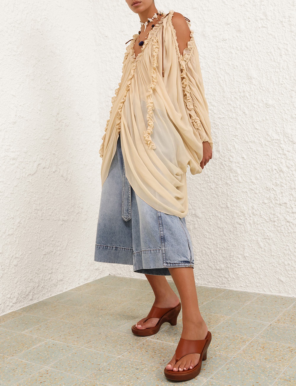 ILLUMINATE DRAPED BLOUSE - 8