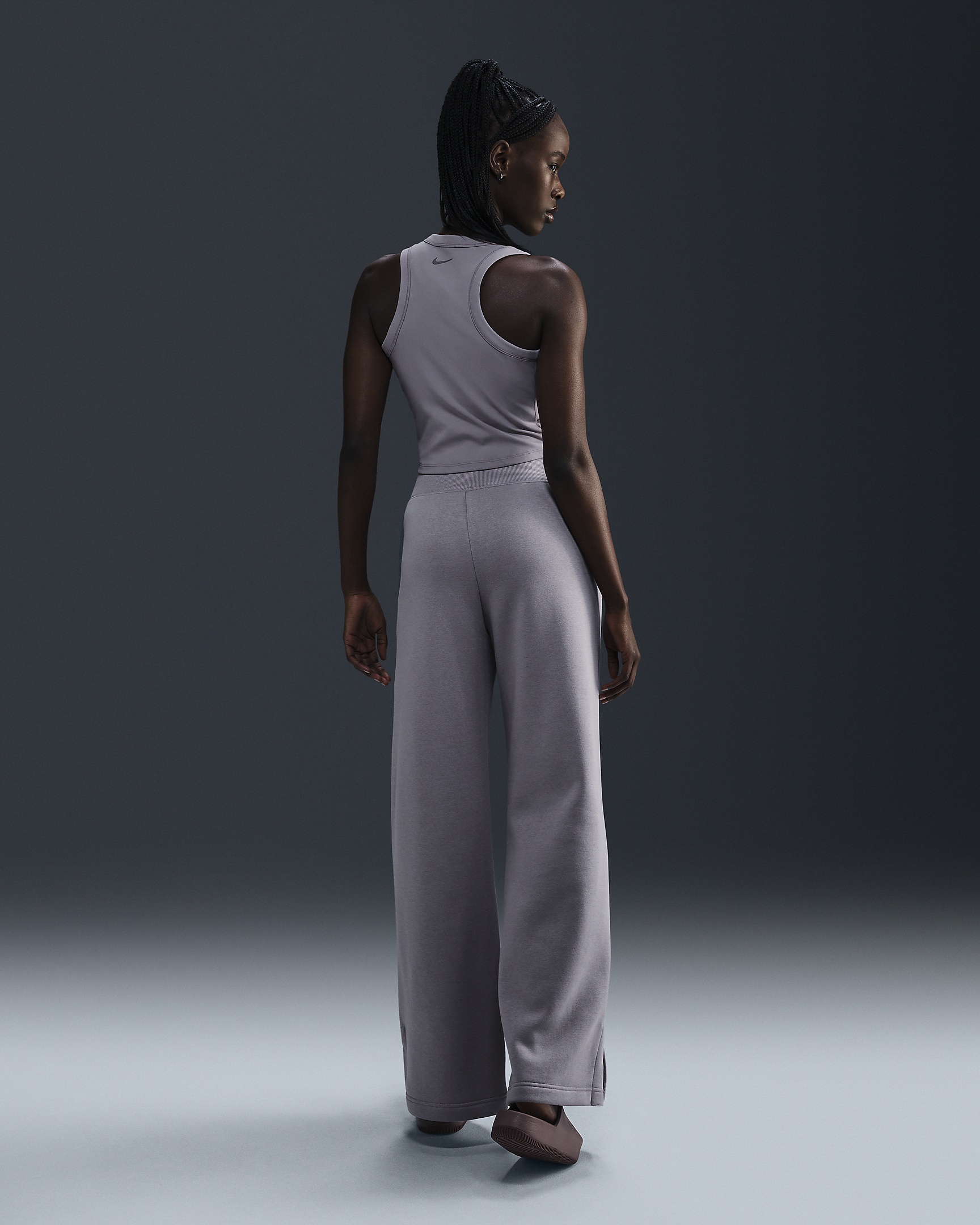 Nike Sportswear Phoenix Fleece Women's High-Waisted Wide-Leg Logo Pants - 4