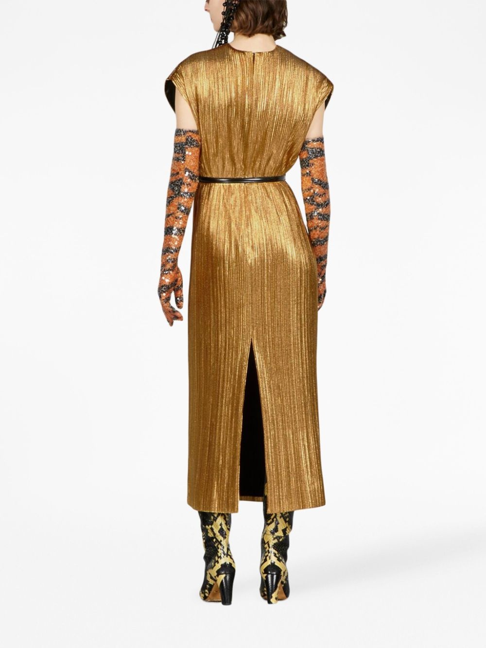 Cady lamé midi dress - 3
