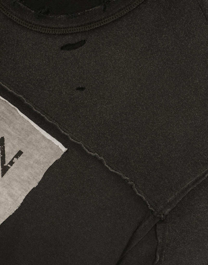 Cotton round-neck T-shirt with Re-Edition patch 4