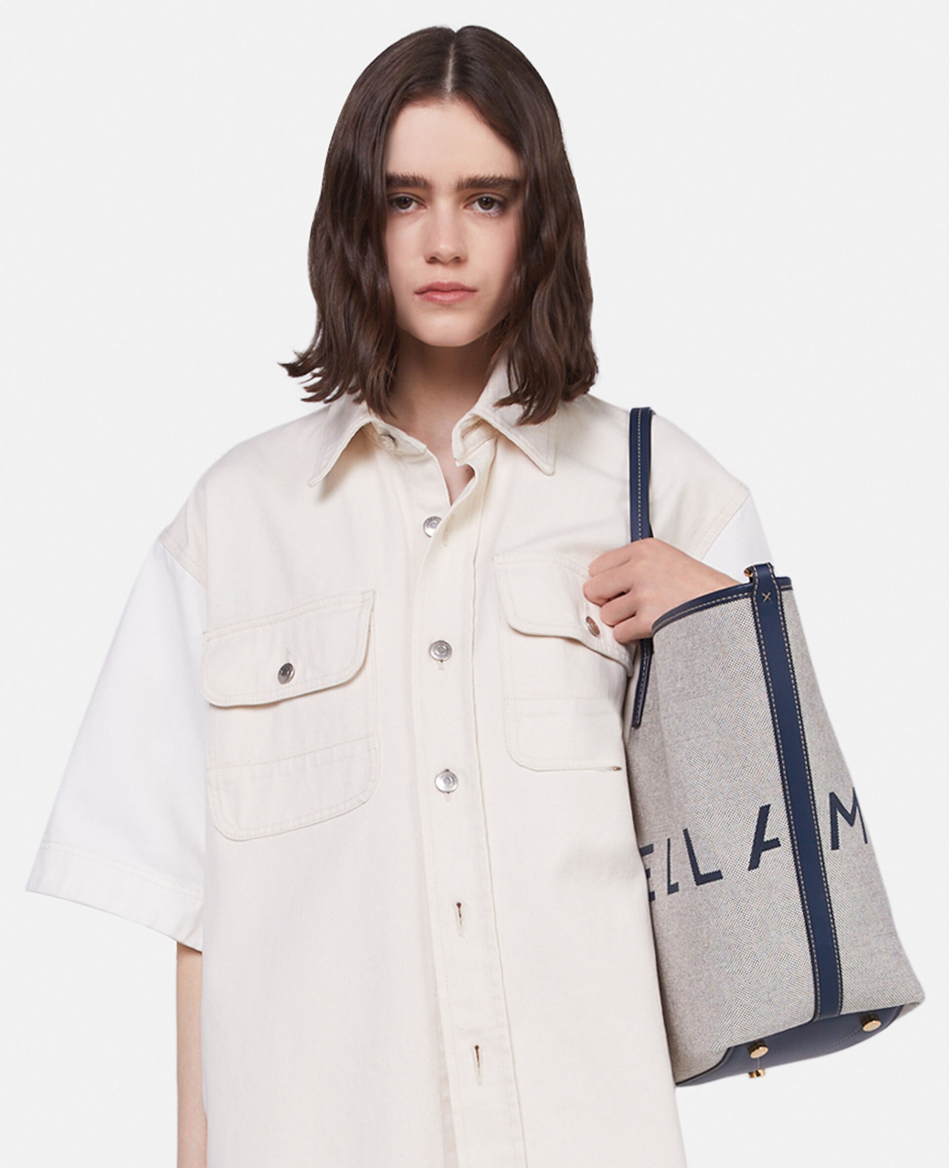 Oversized Utility Denim Shirt - 4