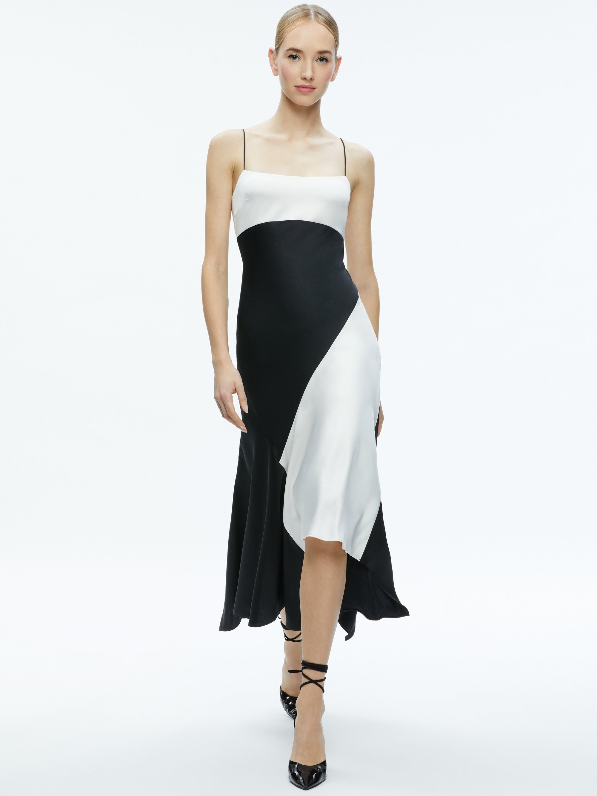 ROSA ASYMMETRICAL SLIP DRESS - 4