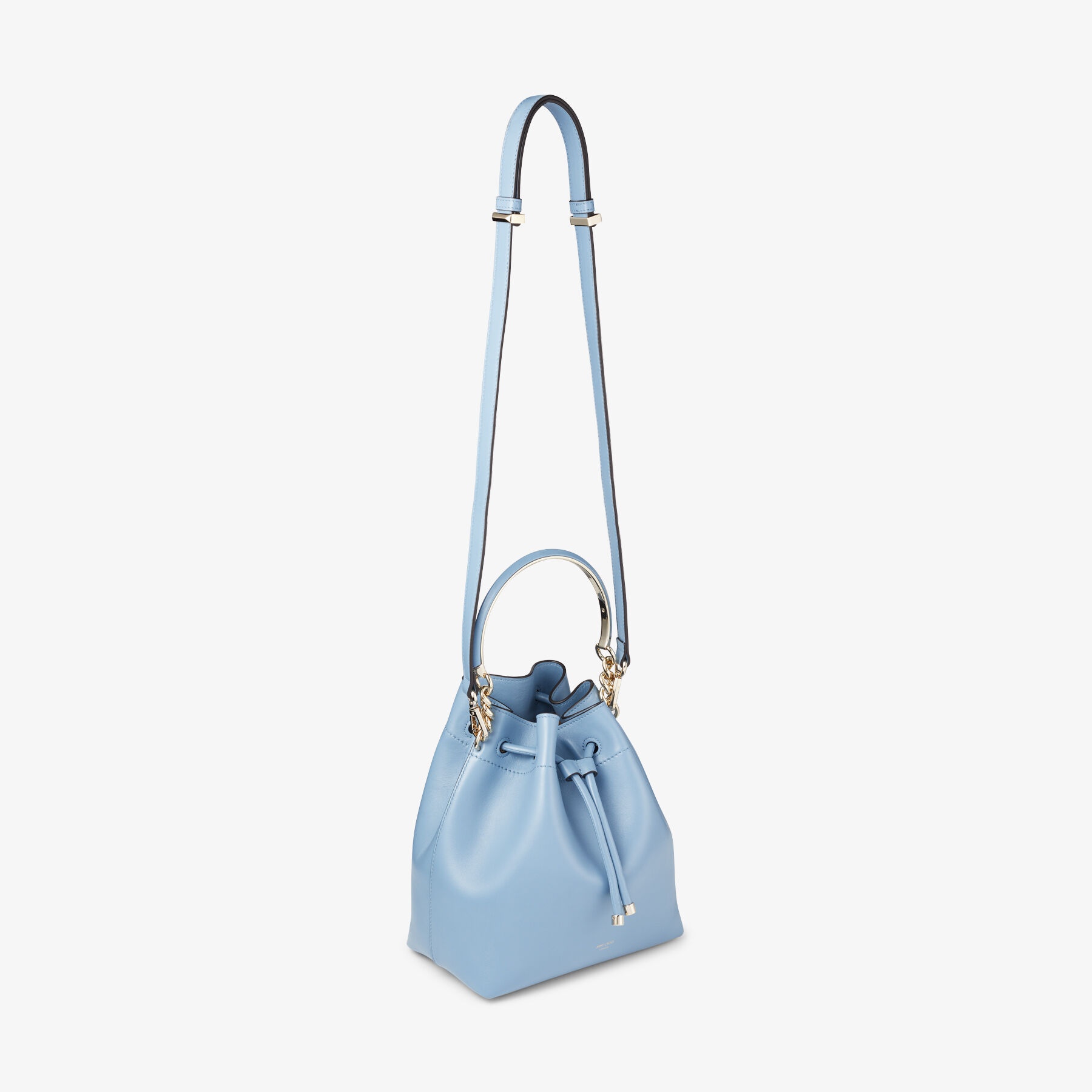 Bon Bon Bucket
Smoky Blue Soft Shiny Smooth Calf Leather Bucket Bag - 3