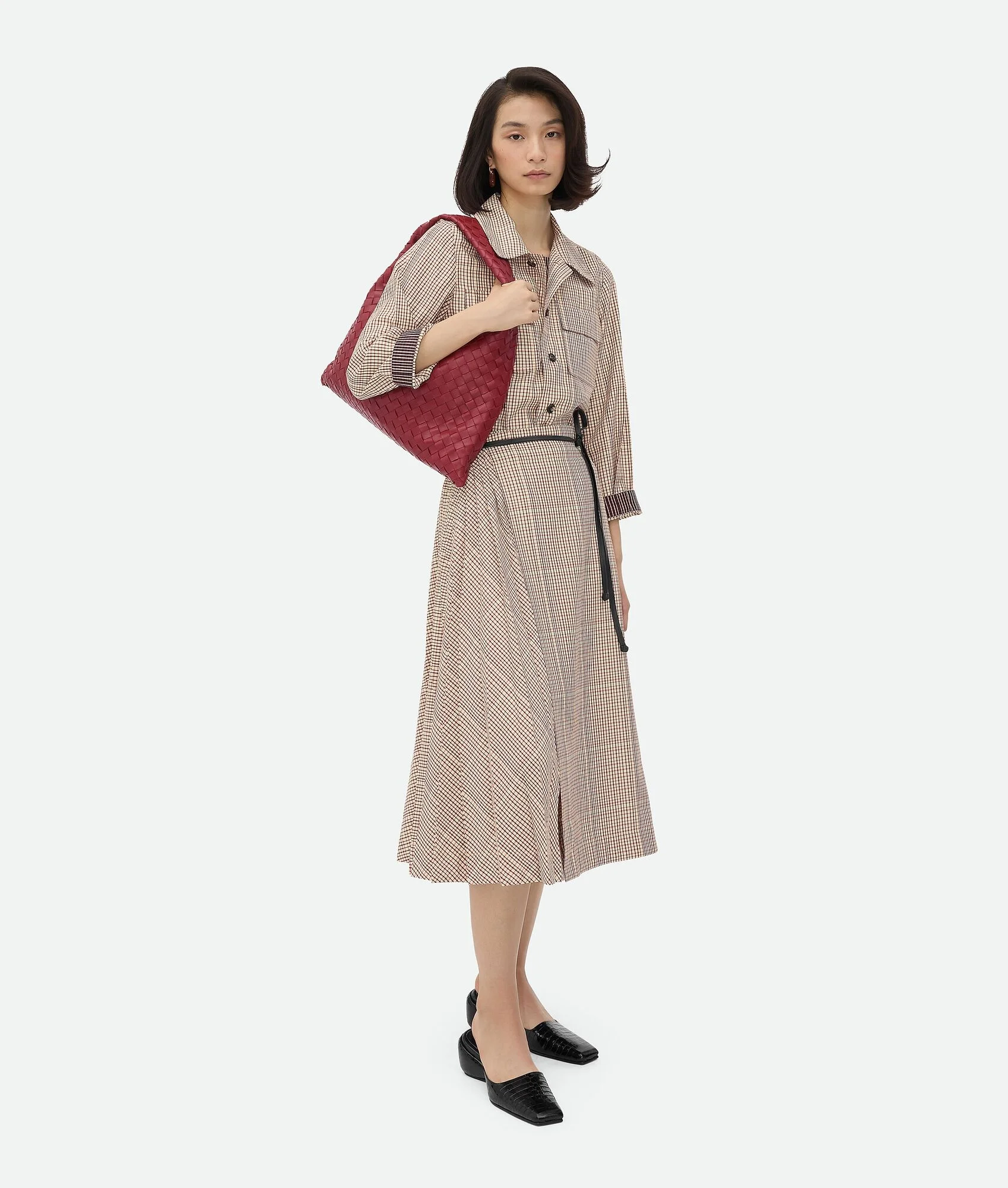 Check Viscose Skirt - 1