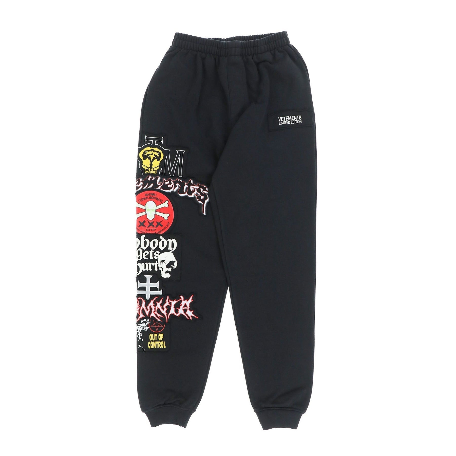 METAL PATCHED LOGO SWEATPANTS / BLK - 1