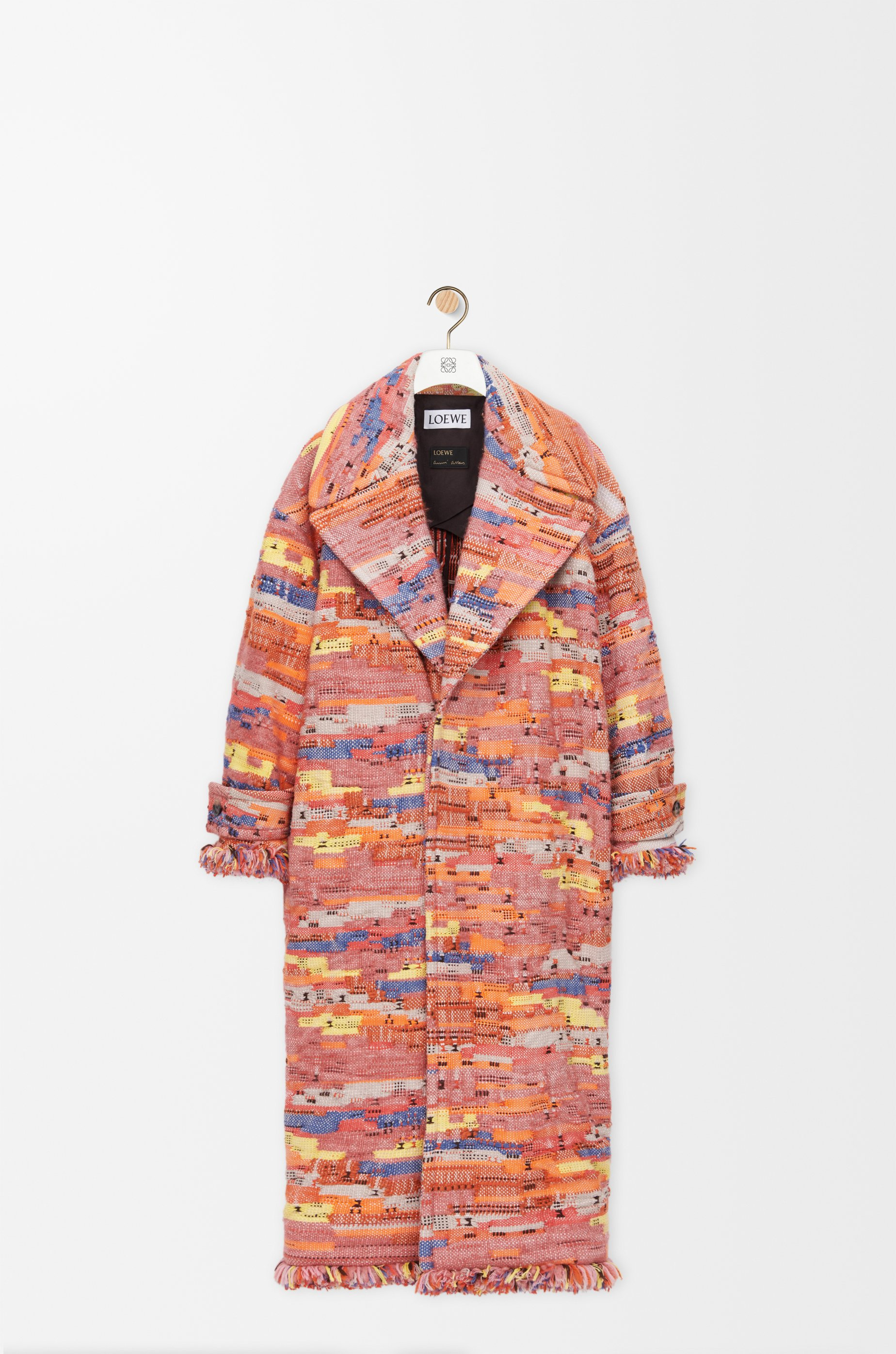 Coat in wool blend jacquard - 1