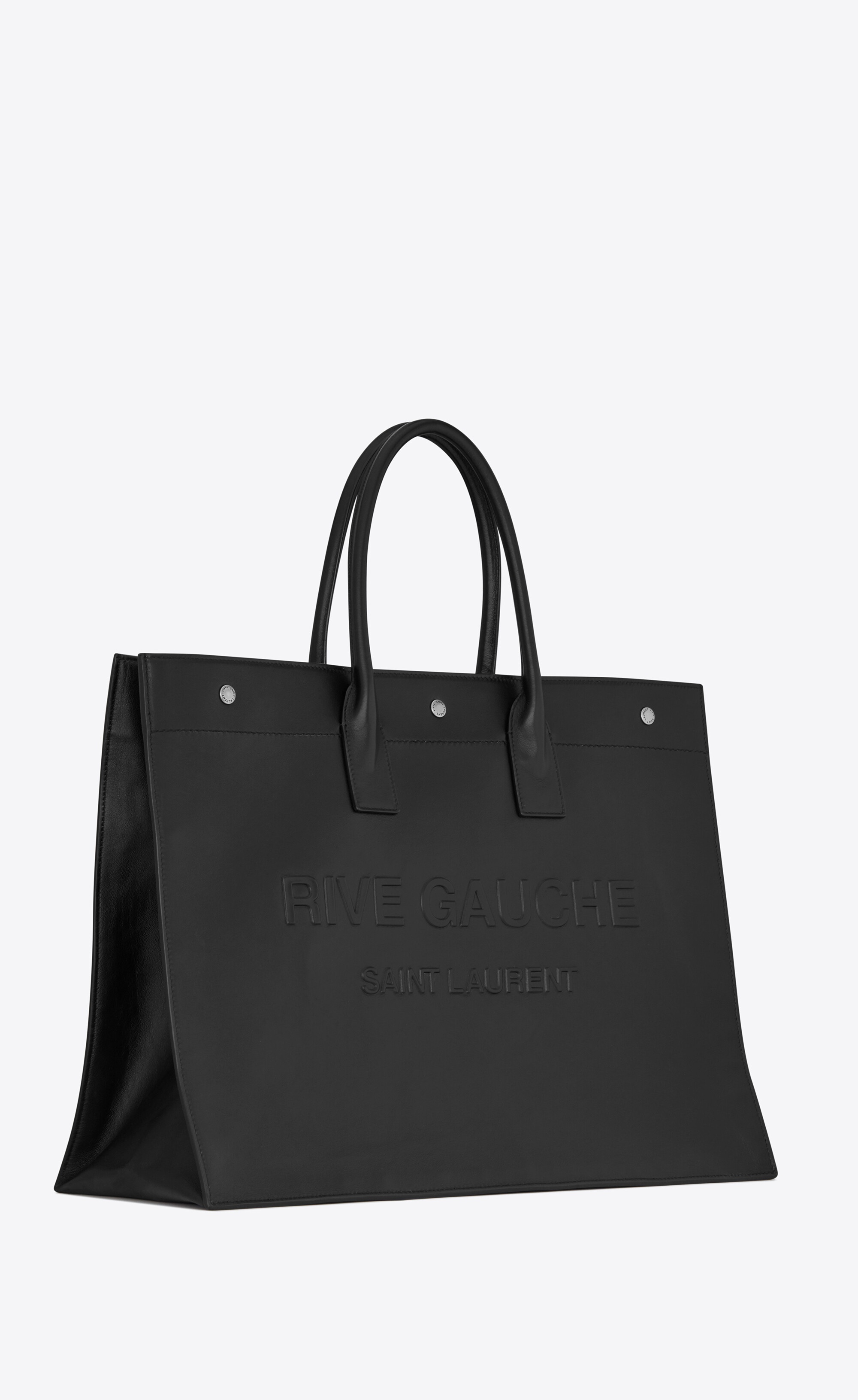 rive gauche large tote bag in smooth leather - 4