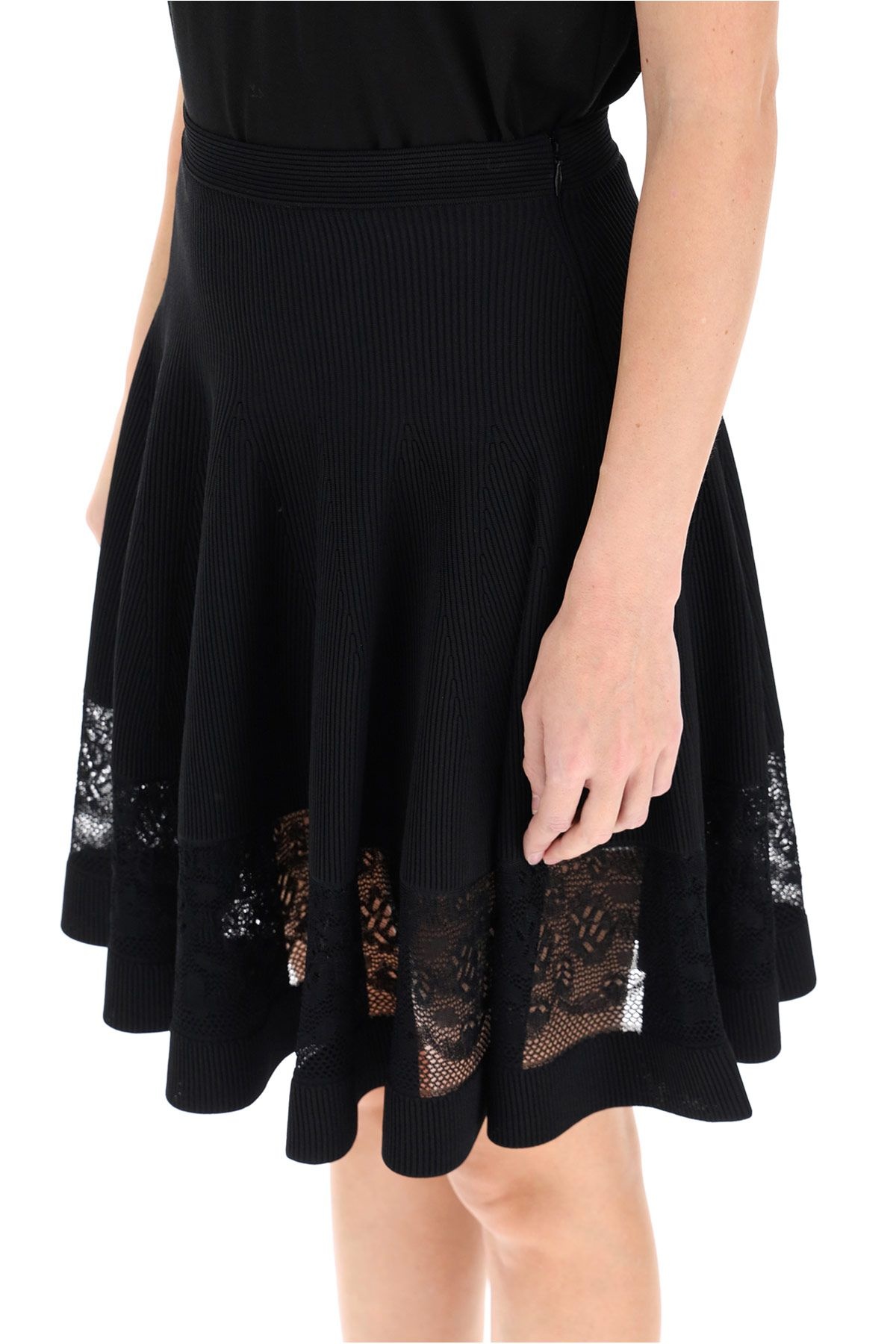 MINI SKIRT WITH LACE - 5