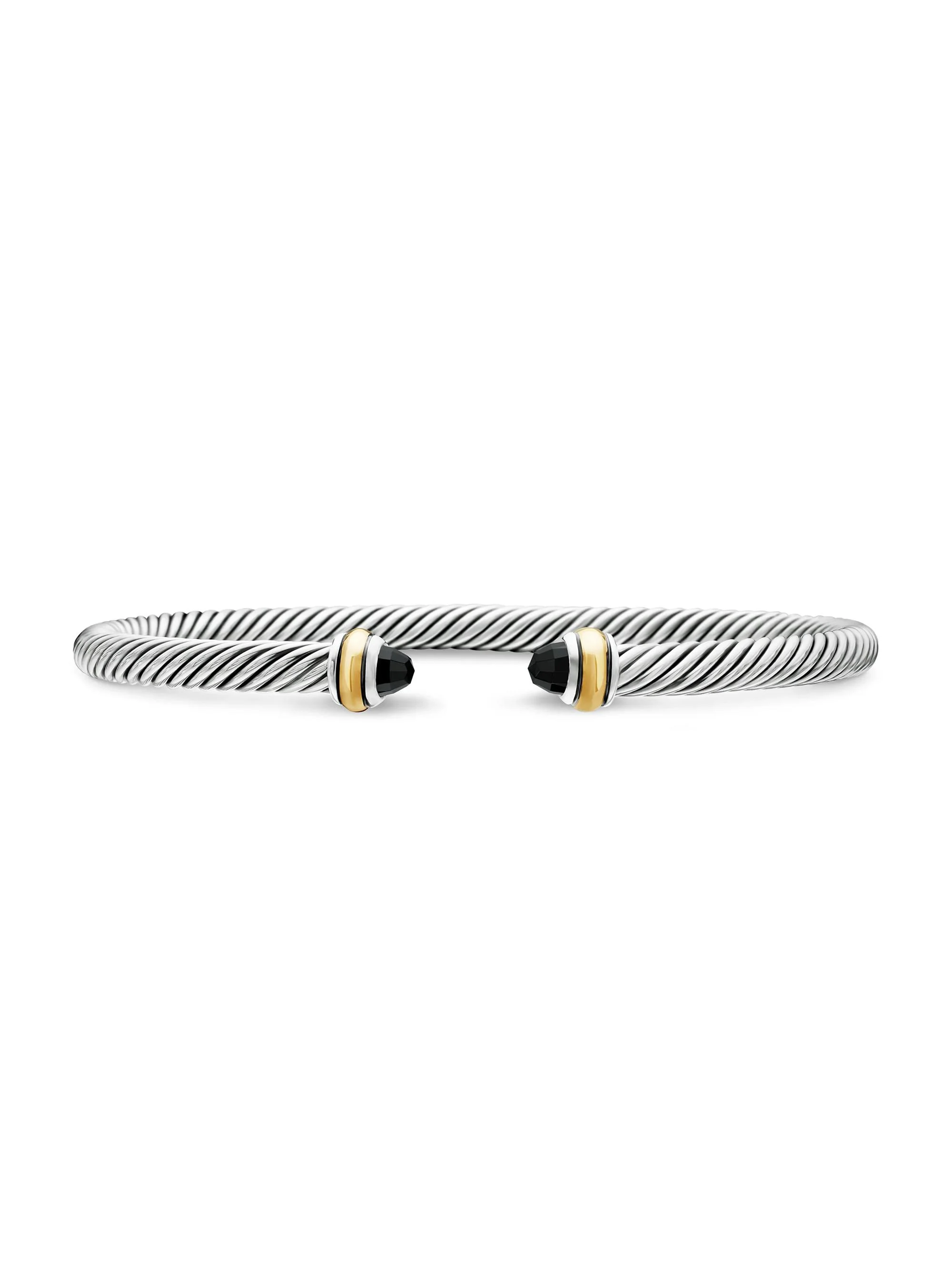 Women's Cable Classics Color Bracelet with 18K Yellow Gold - Black Onyx - 1