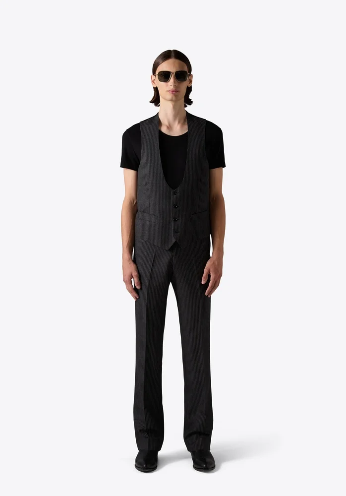 VEST 77 ANTHRACITE PINTSTRIPE - 1