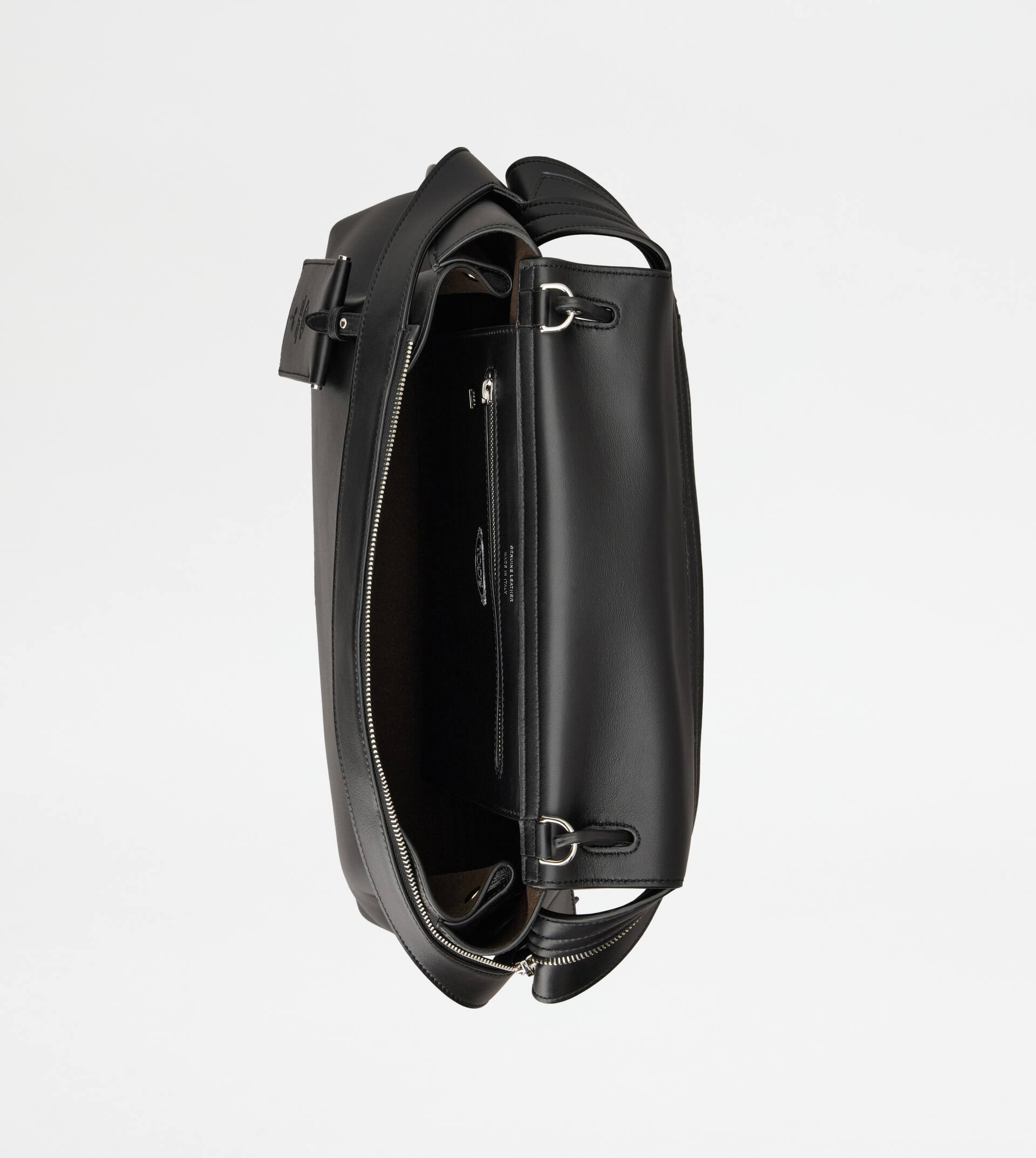 TOD'S WAVE BAG IN LEATHER MEDIUM - BLACK - 5