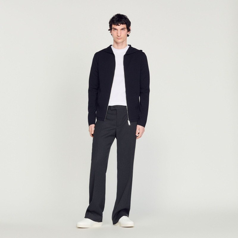 Sandro ZIPPED CARDIGAN WITH HOOD outlook