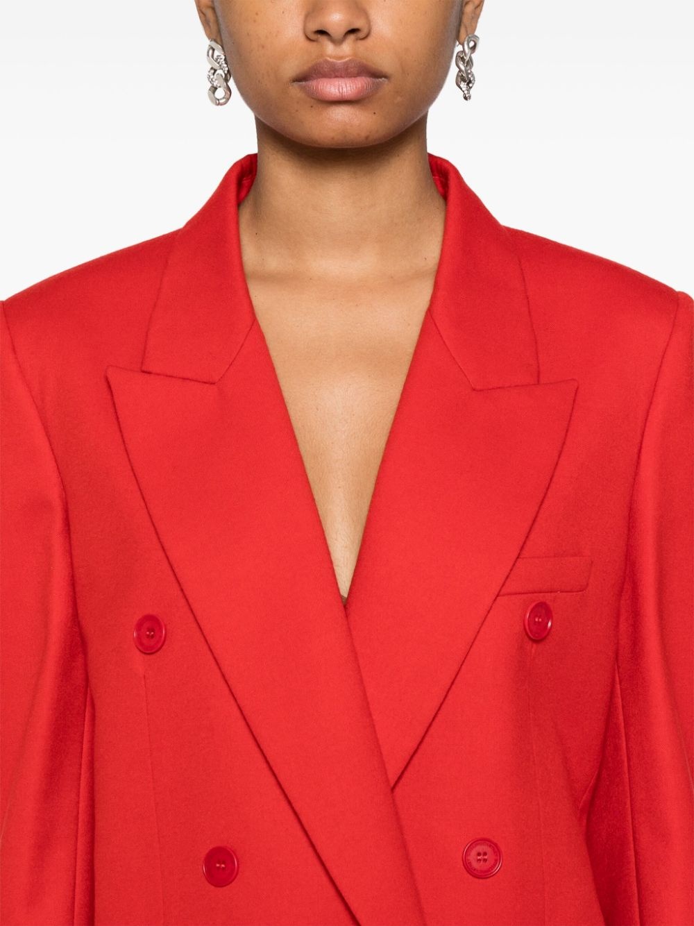 wool double-breasted blazer - 5