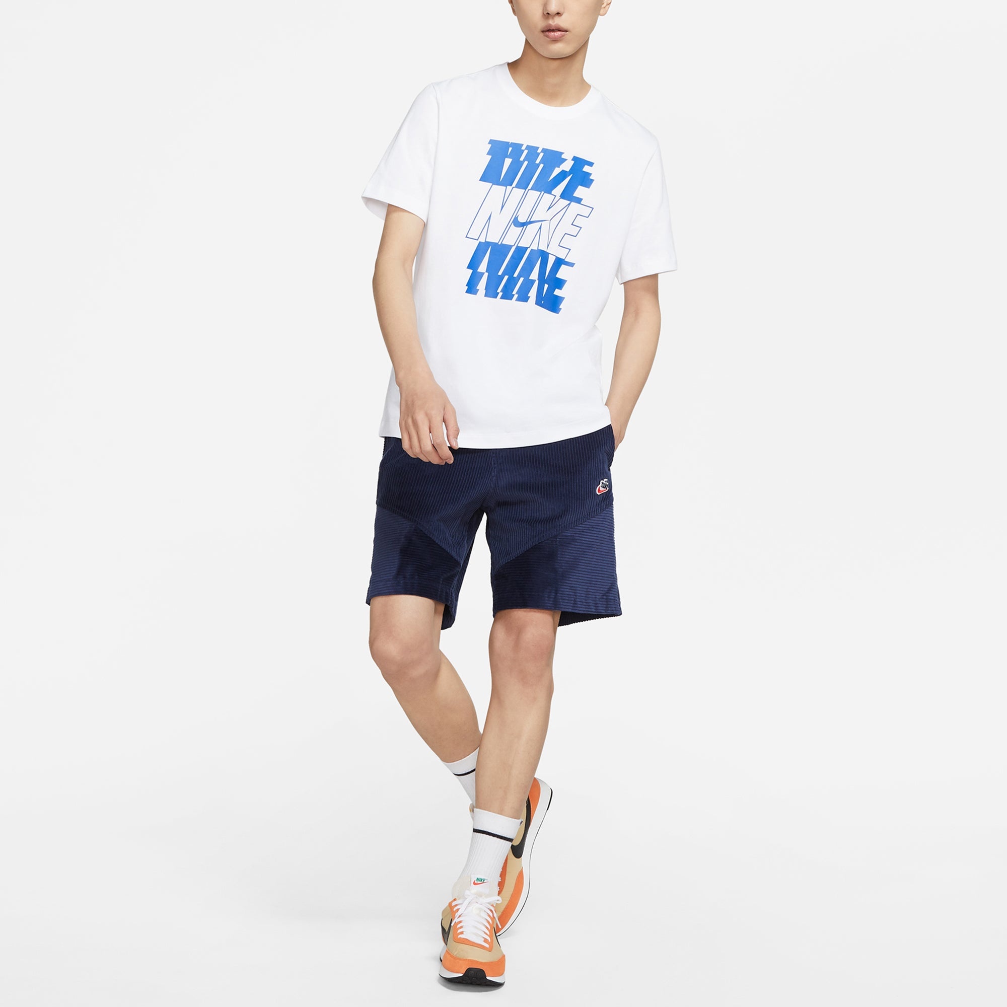 Nike Sportswear Alphabet Printing Casual Sports Short Sleeve White DB6476-100 - 3