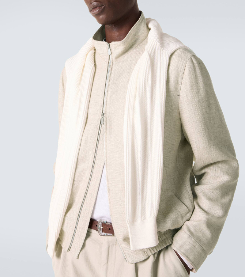 Silk, linen, and wool jacket 5